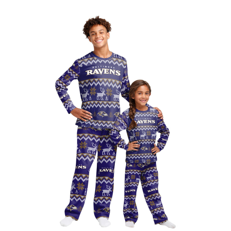 Baltimore Ravens Family Holiday Pajamas 4