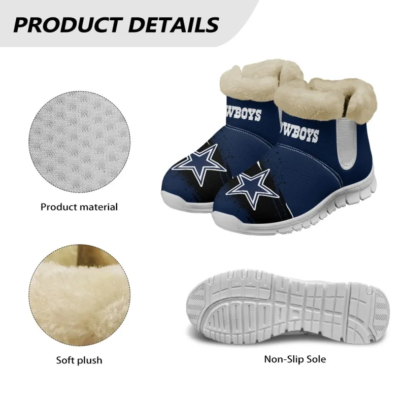 Dallas Cowboys Comfy Winter Snow Boots Image 14