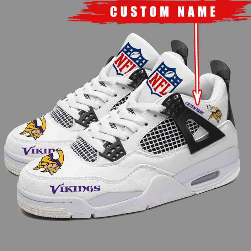 Minnesota Vikings AJ4 Sneaker Image 1