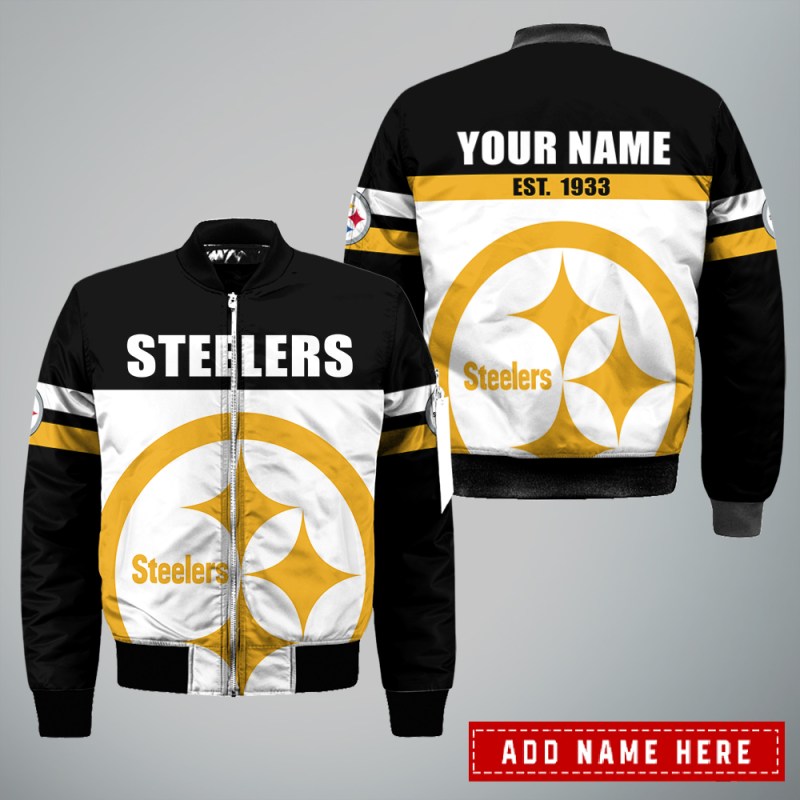 Pittsburgh Steelers Personalized Thick Bomber Jacket