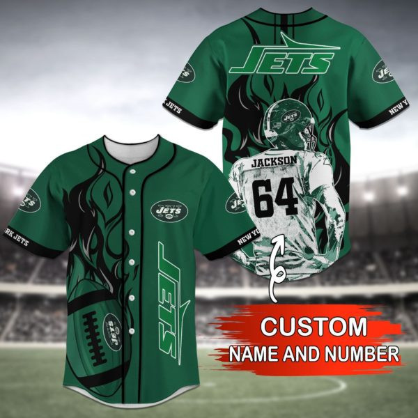 New York Jets Personalized Baseball Jersey