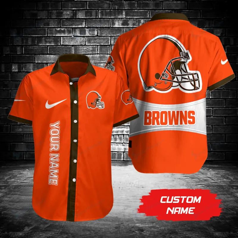 Cleveland Browns Personalized Button Shirt Sizing Chart