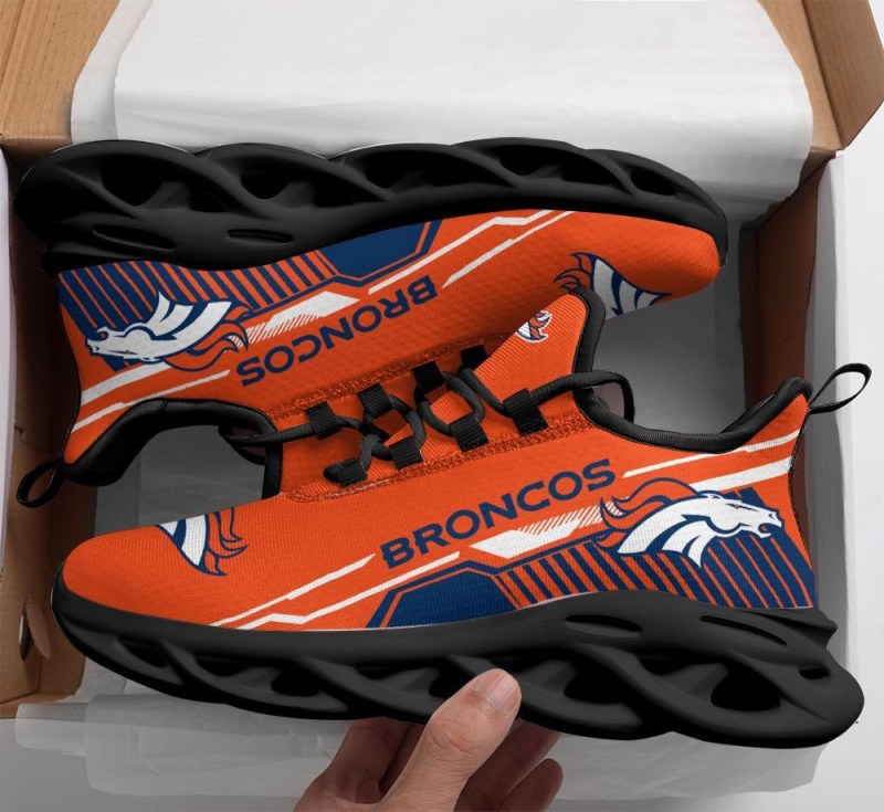Denver Broncos Yezy Running Sneakers Front View