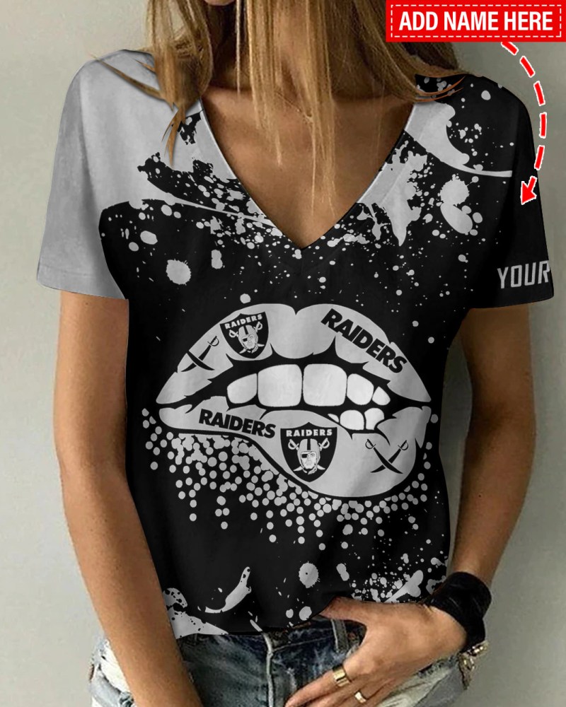 Las Vegas Raiders Personalized V-neck T-shirt