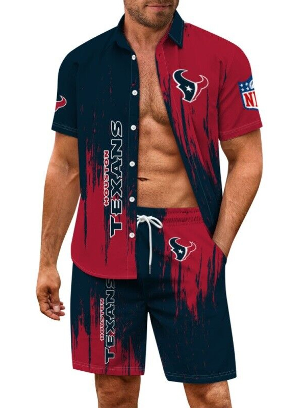 Houston Texans Combo Hawaiian Shirt and Shorts