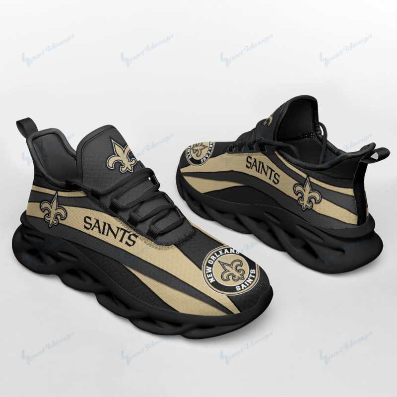 New Orleans Saints Yezy Running Sneakers Top View