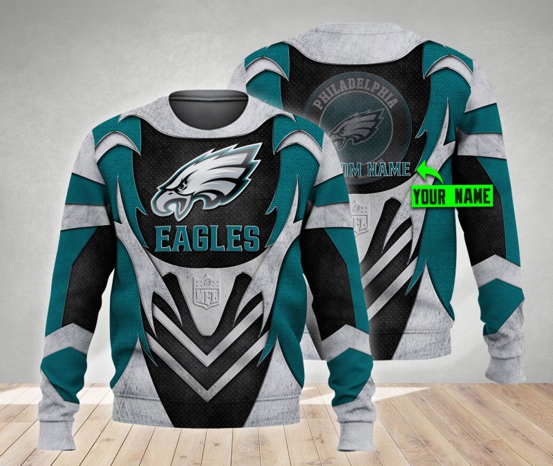 Philadelphia Eagles Personalized All Over Printed Sweater