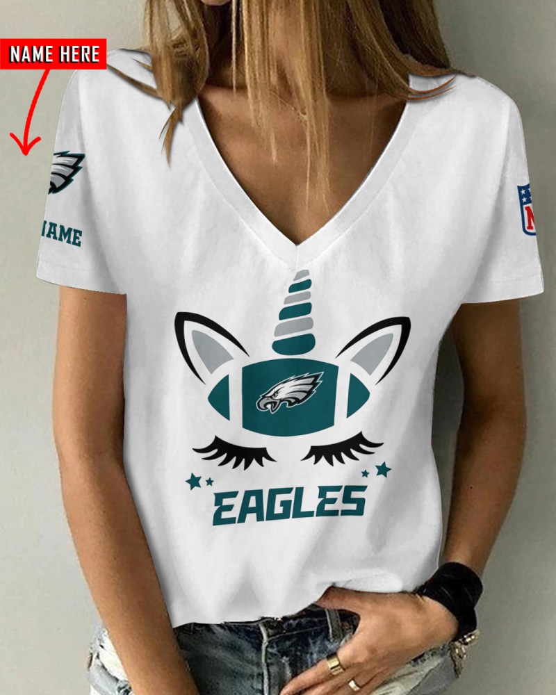 Philadelphia Eagles V-neck T-shirt