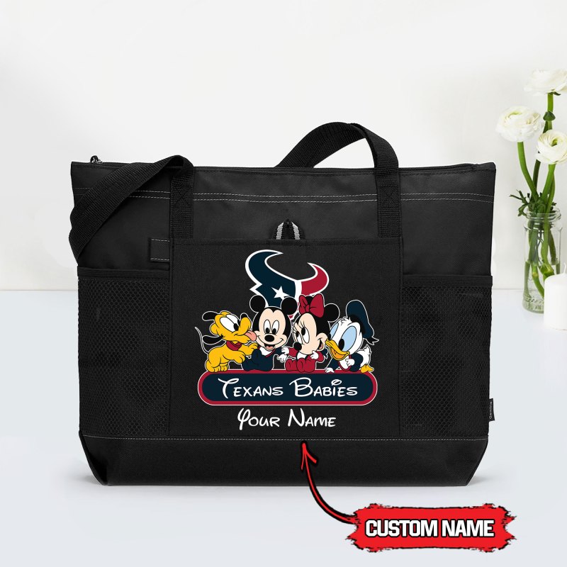 Houston Texans Personalized Babies Tote Bag - Black