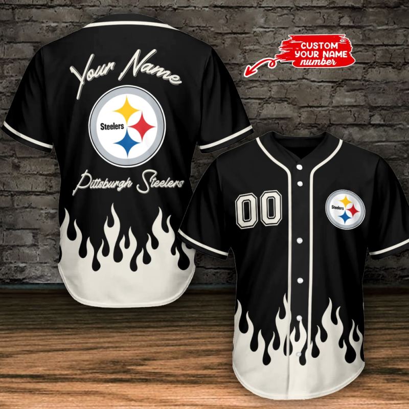 Pittsburgh Steelers Personalized Baseball Jersey