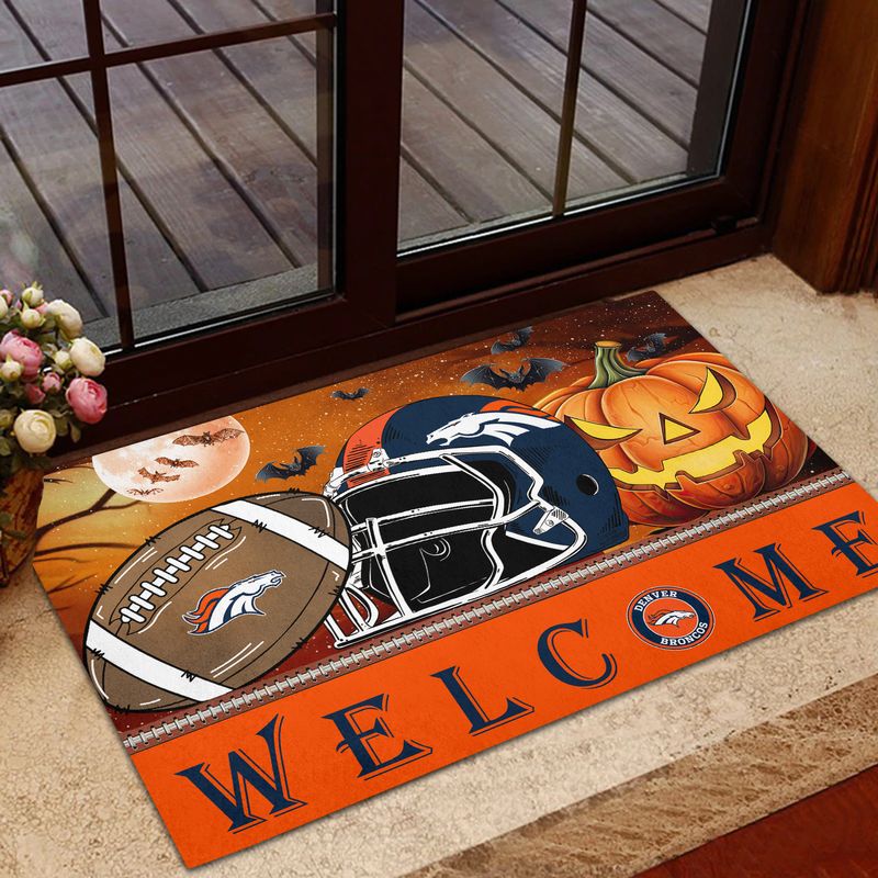 NFL Halloween Doormat for Broncos Fans