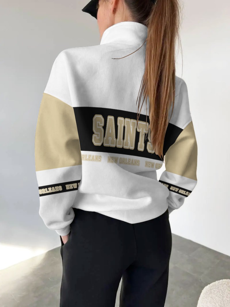 Colorful Stand Collar Sports Sweatshirt