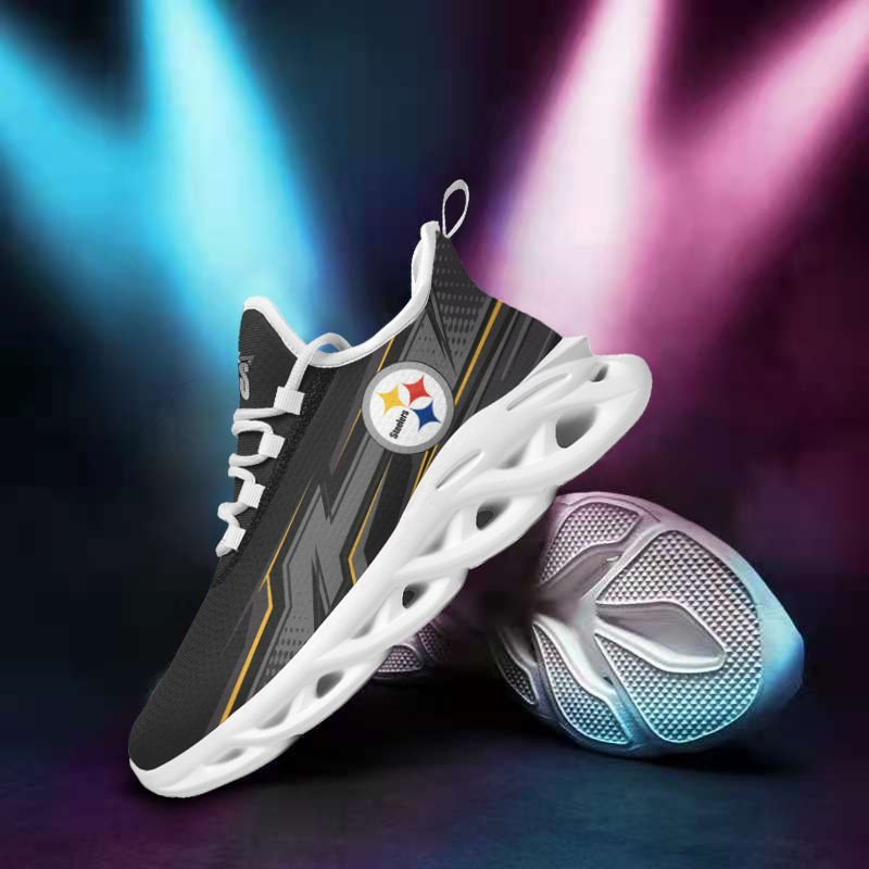 Pittsburgh Steelers Yezy Running Sneakers Side View