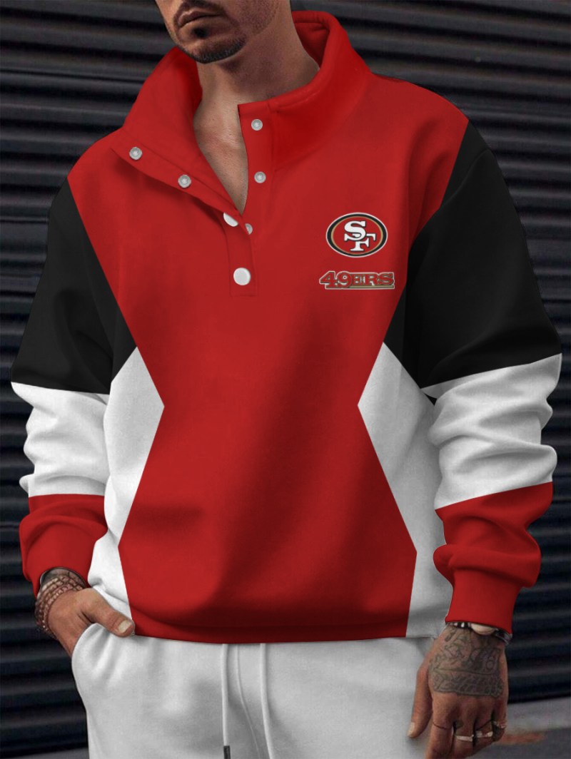 San Francisco 49ers Casual Colorful Stand Collar Sweatshirt