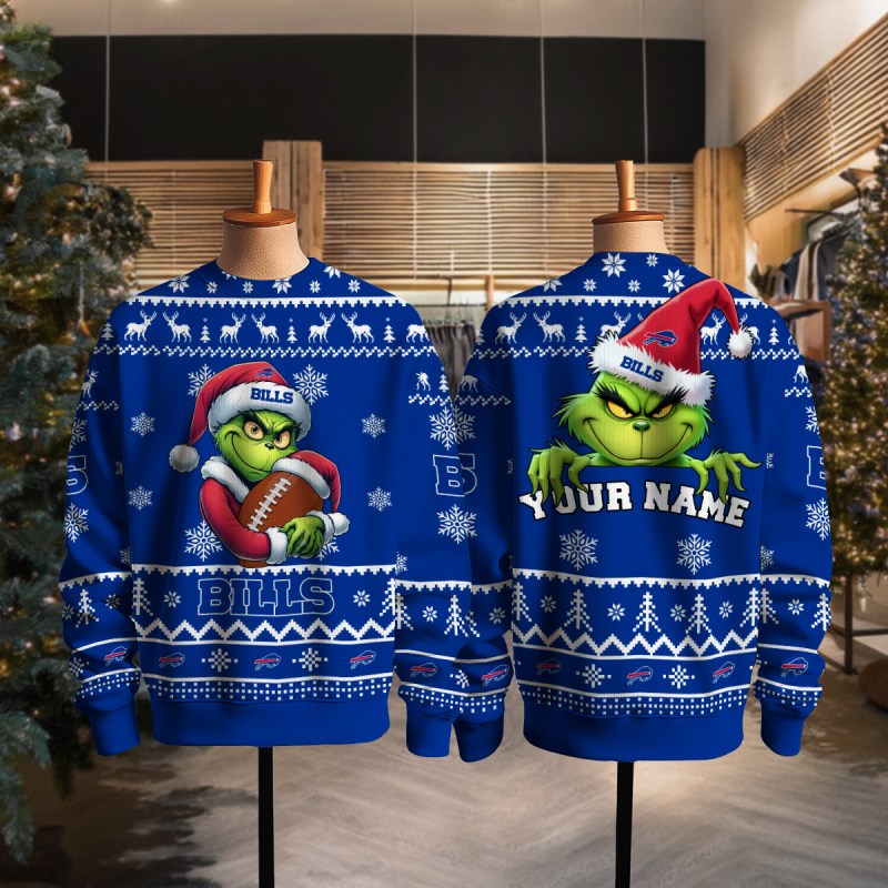 Buffalo Bills Ugly Christmas Sweater Full View