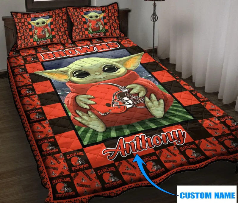Cleveland Browns Personalized Quilt Set