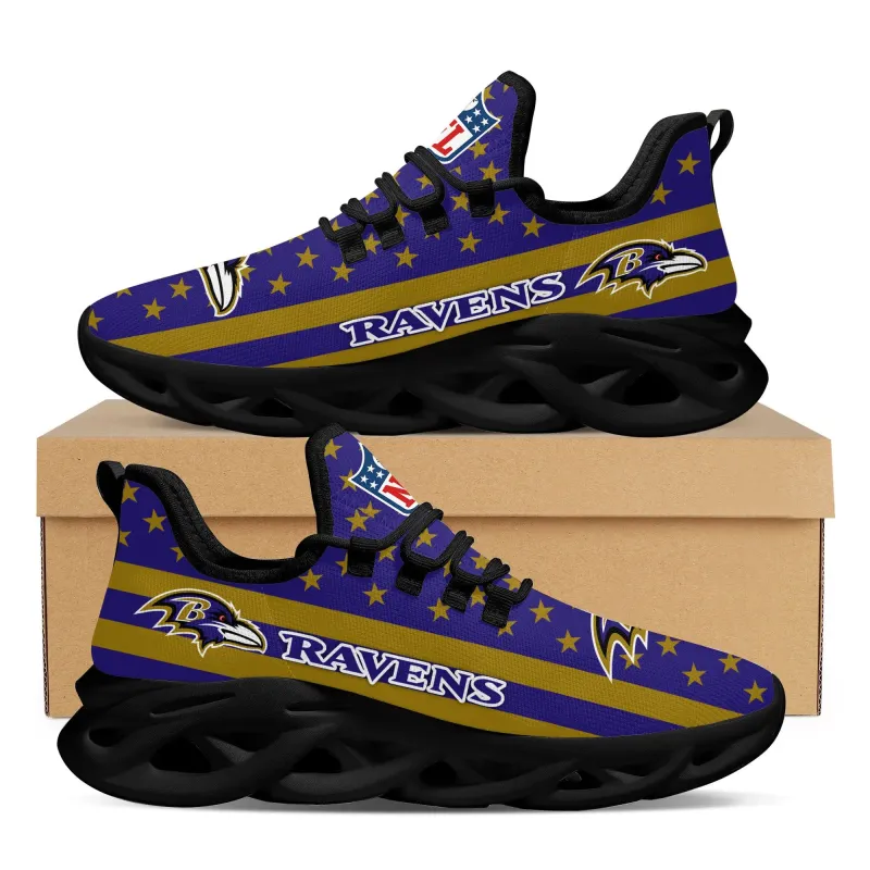 Baltimore Ravens Yezy Running Sneakers Top View