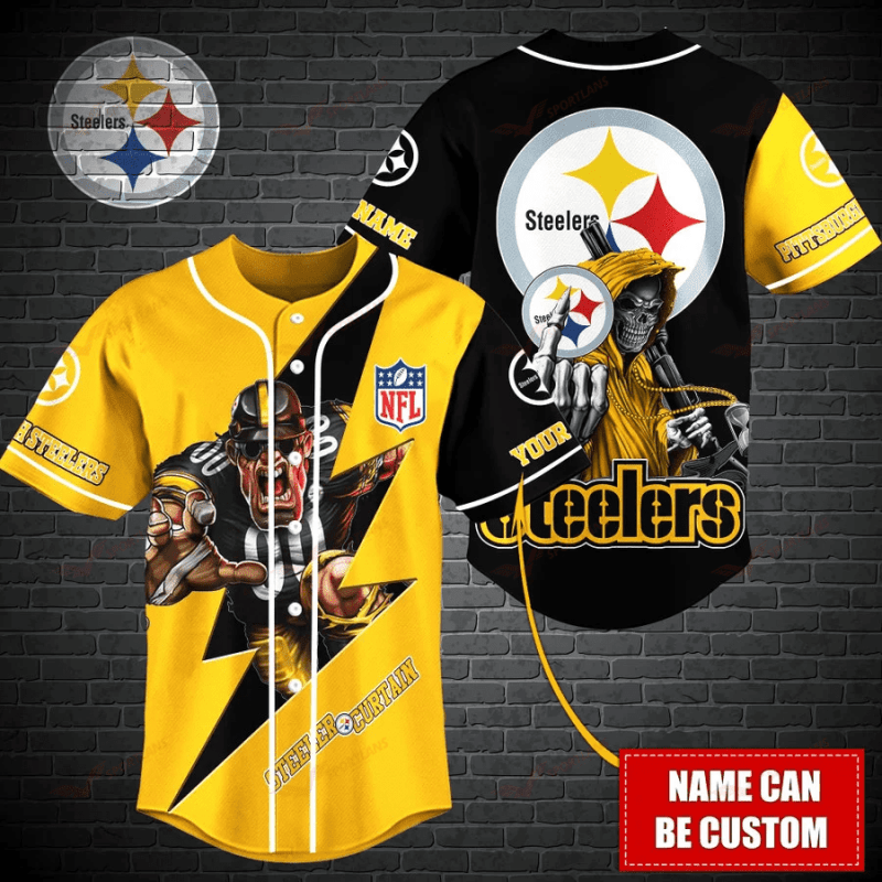 Pittsburgh Steelers Personalized Baseball Jersey