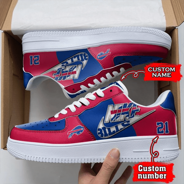 NFL Buffalo Bills Custom Name Number Air Force 1 Sneaker