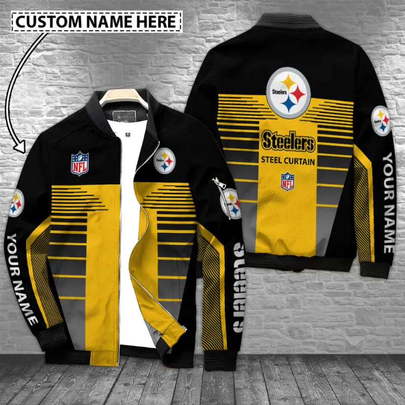 Pittsburgh Steelers Personalized Bomber Jacket