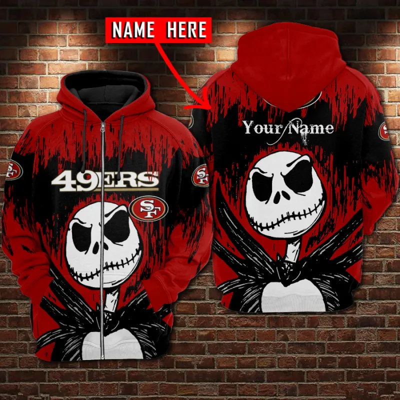 San Francisco 49ers Personalized Hoodie - Zip
