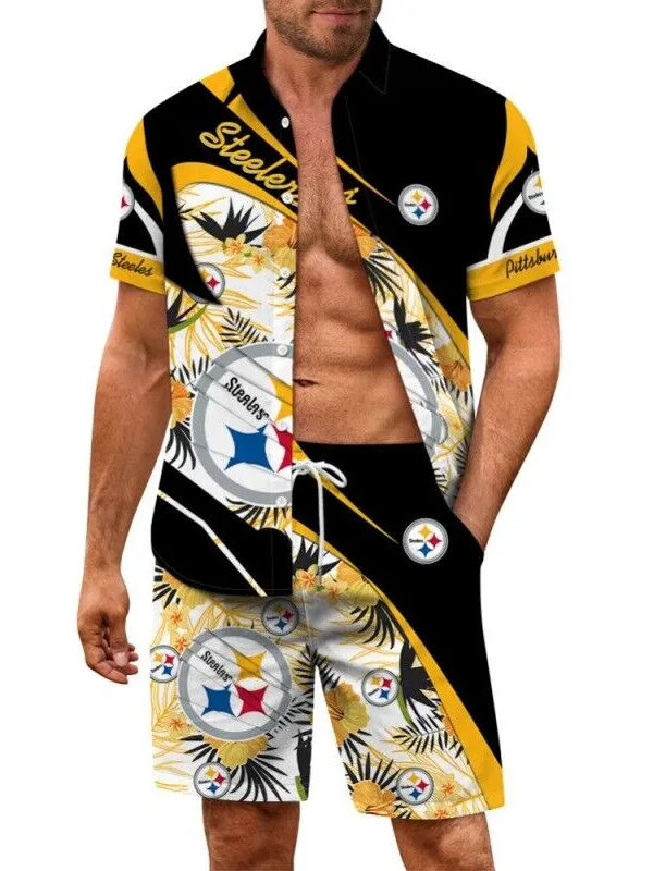 Pittsburgh Steelers Hawaiian Shirt and Shorts