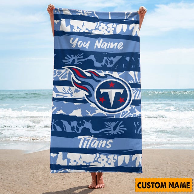 Personalized Tennessee Titans Beach Towel