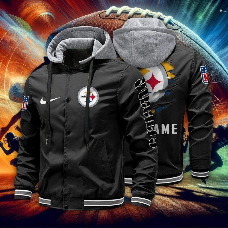 Detachable Hood Baseball Jacket