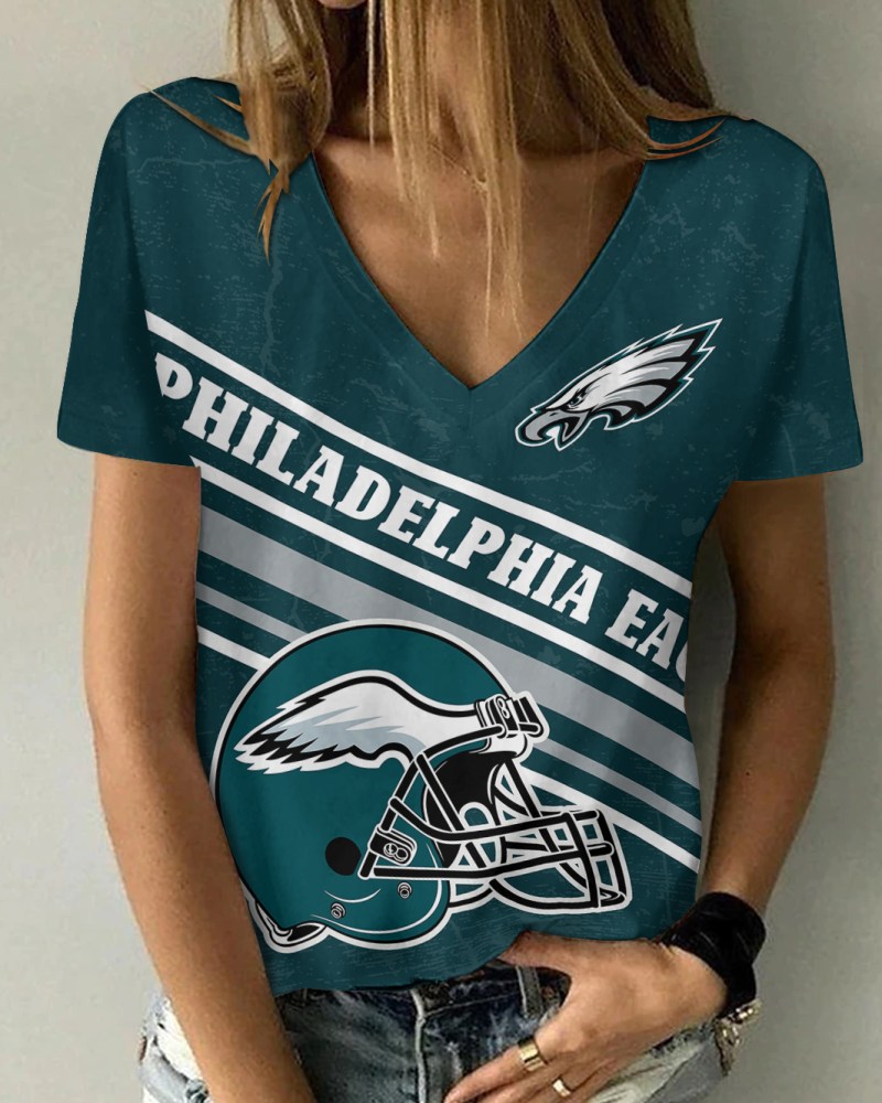 Philadelphia Eagles Women's V-neck T-shirt - Image 1