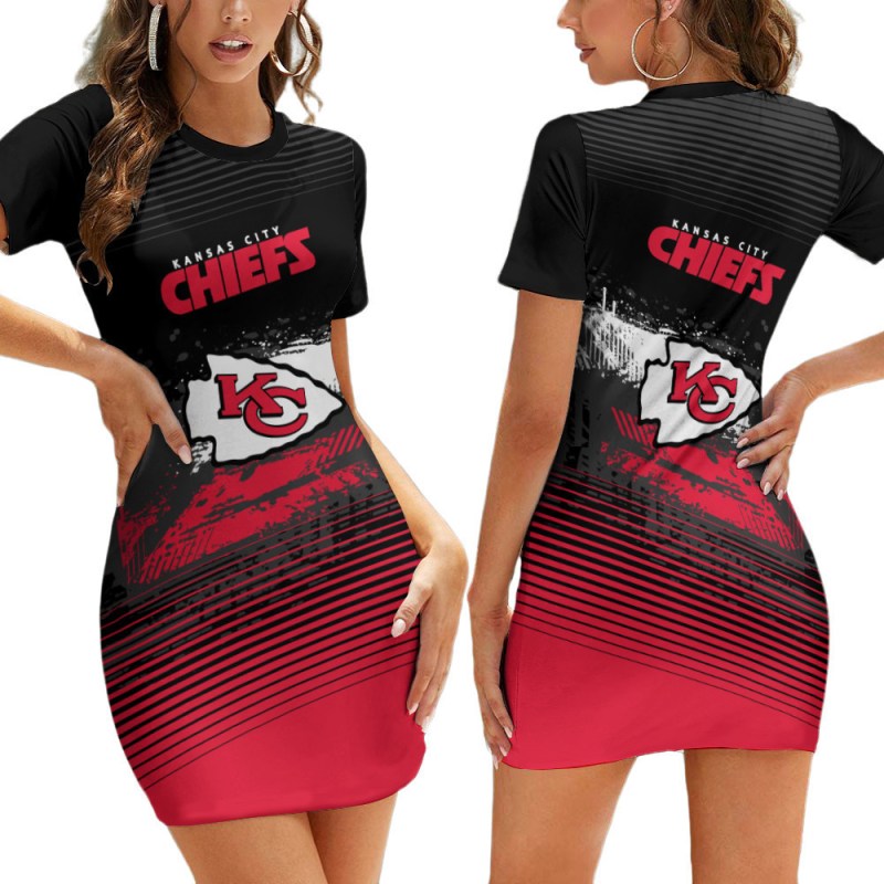 Kansas City Chiefs Casual Short Sleeve Dress