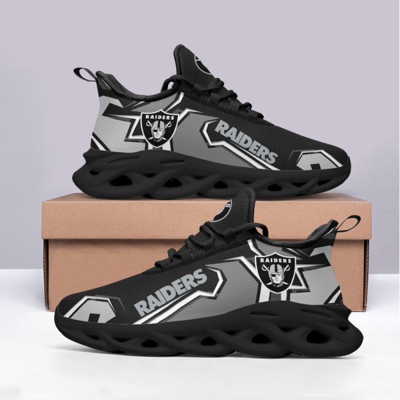 Las Vegas Raiders Yezy Running Sneakers Top View