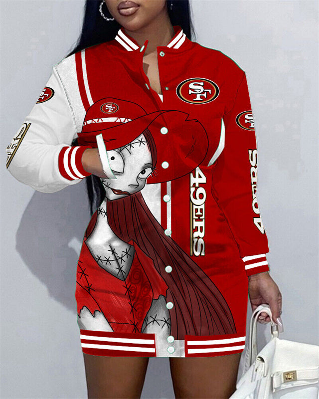 San Francisco 49ers Women's Button Down Jacket Dress
