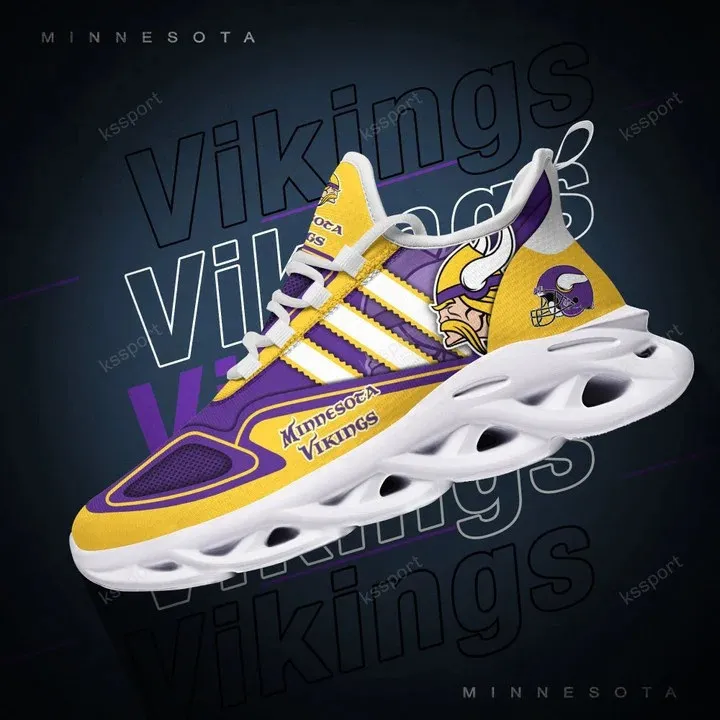 Minnesota Vikings Yezy Running Sneakers Image 1