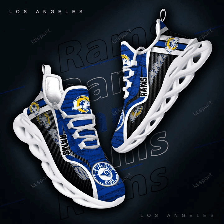 Los Angeles Rams Yezy Running Sneakers Side View