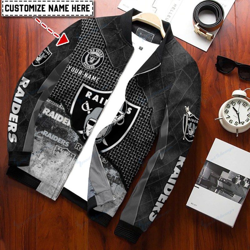 Las Vegas Raiders Personalized Bomber Jacket