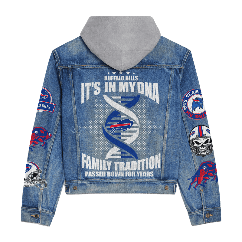 Buffalo Bills Denim Jacket Back Design