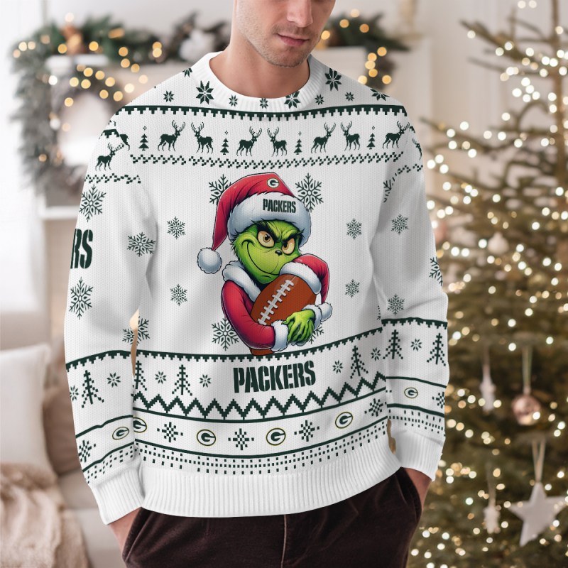 Green Bay Packers Ugly Christmas Sweater Outdoor 1