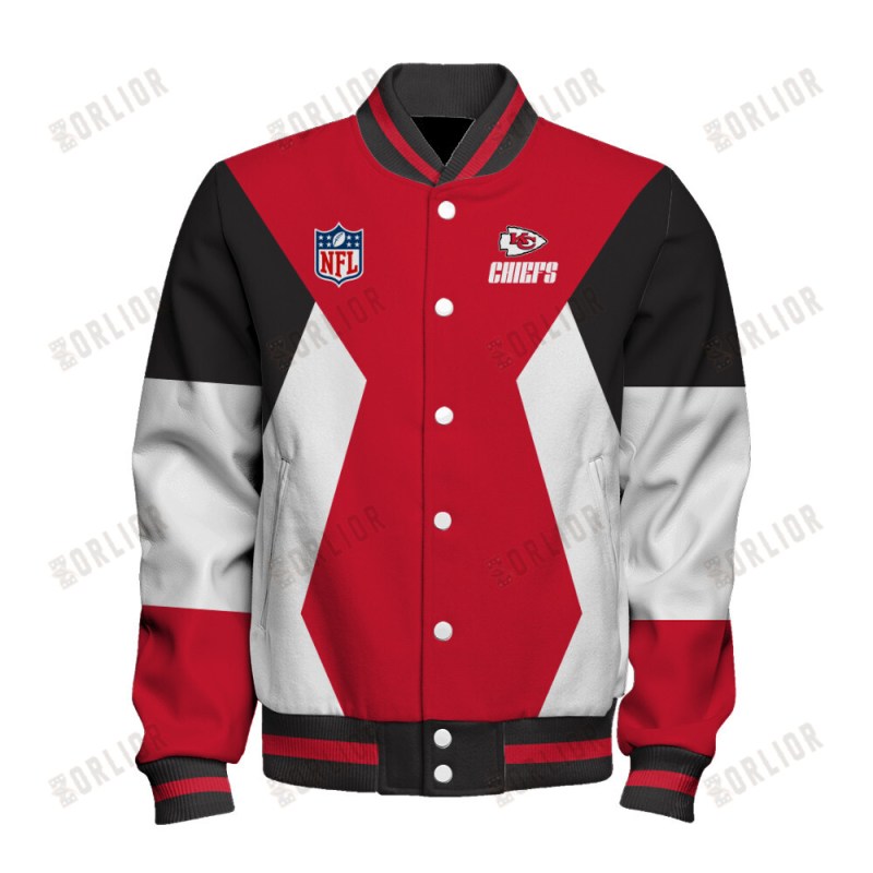 Kansas City Chiefs Varsity Jacket Side View