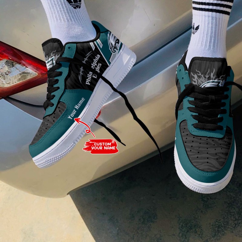 Philadelphia Eagles Personalized AF1 Shoes Side View