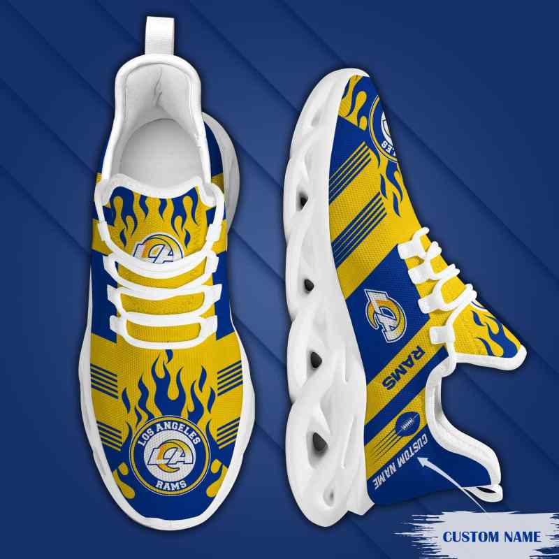 Los Angeles Rams Personalized Yezy Running Sneakers
