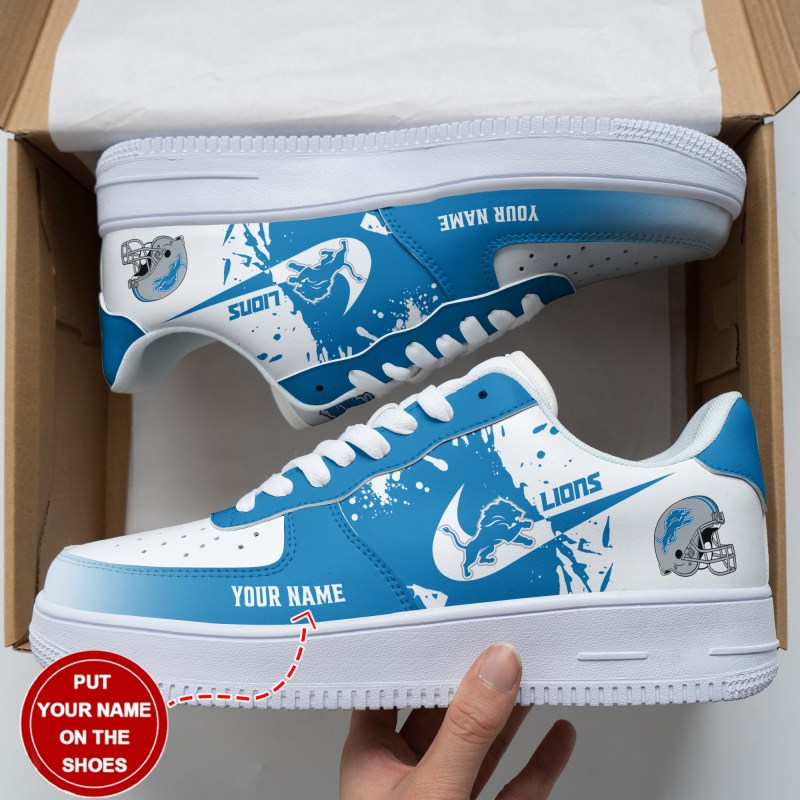 Personalized AF1 Shoes for Detroit Lions Fans
