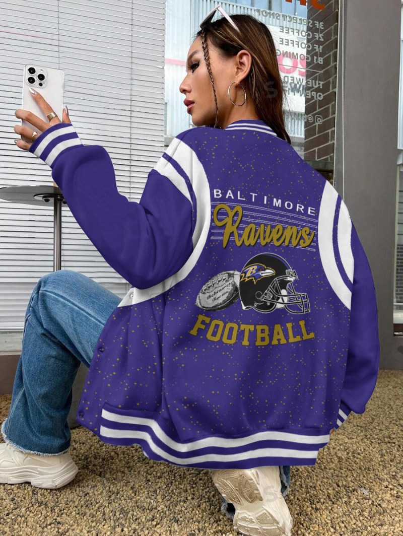 Baltimore Ravens Varsity Jacket Back View