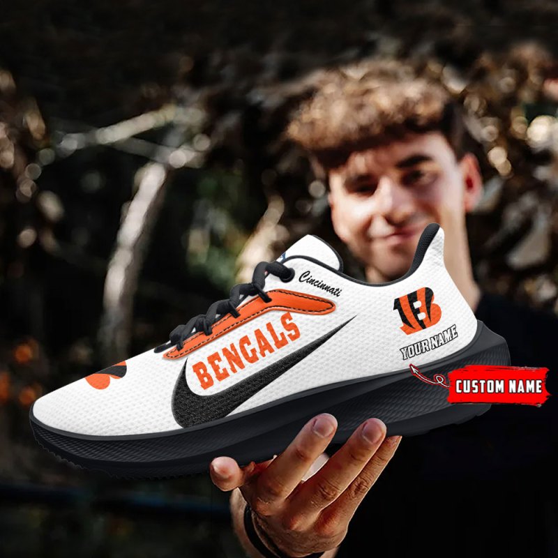 Cincinnati Bengals Lightweight Patch Decor Running Shoes