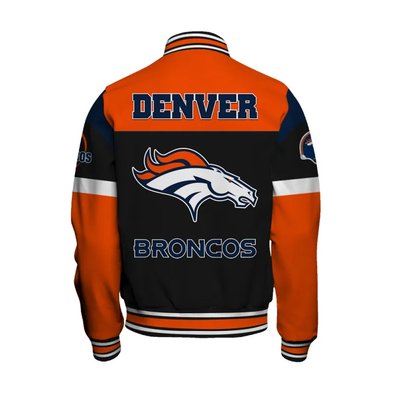 Denvers Broncos Varsity Jacket Details