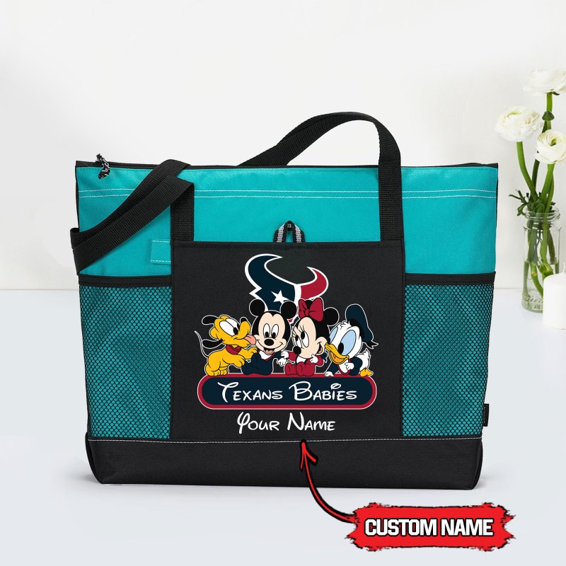 Houston Texans Personalized Babies Tote Bag - Teal
