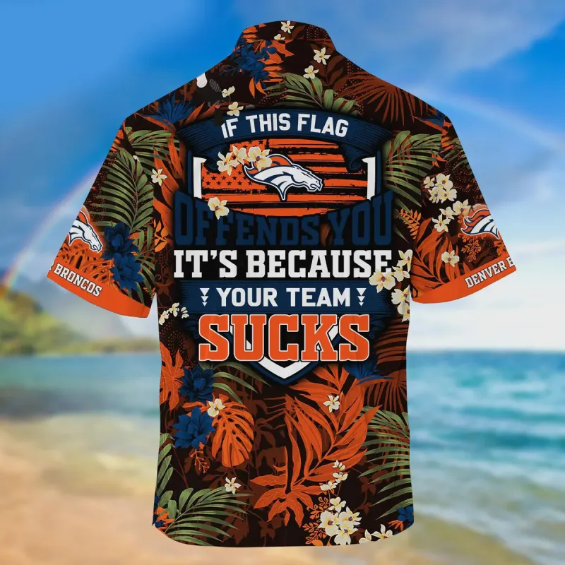 Denver Broncos Summer Hawaiian Shirt
