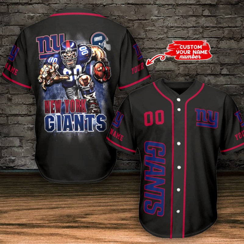 New York Giants Personalized Baseball Jersey