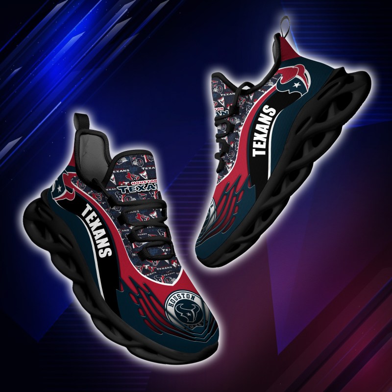 Houston Texans Yezy Running Sneakers - Back View