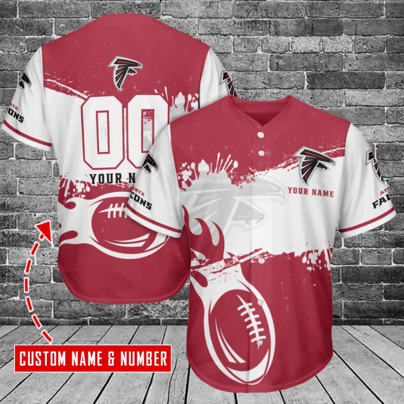 Atlanta Falcons Personalized Baseball Jersey
