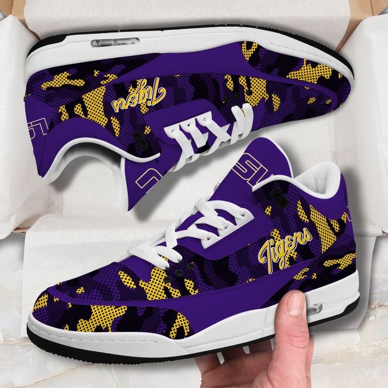 LSU Tigers JD03 Genuine Leather Shoes